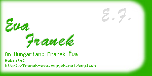 eva franek business card