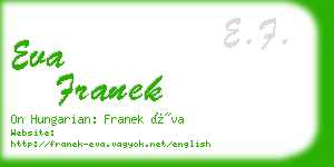 eva franek business card